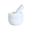 White Marble Mortar and Pestle Set, 4 Inch Heavy and Strong Built
