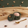 Green Marble Spice Storage Jar with Brass Knob