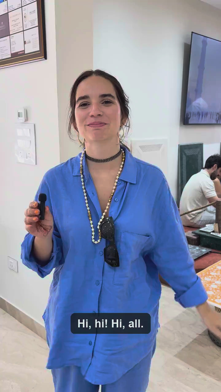 Ana, a guest from Spain, shares her review of the Pietra Dura workshop (English captions)